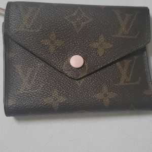 LV monogram Victorine wallet with Rose Ballerine